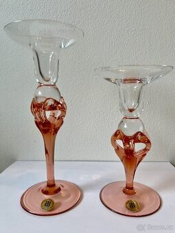 Luxusní sada svícnů ULVEN – sklárna Harrachov (2 ks)