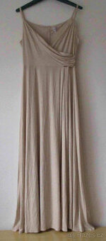Dlouhé slavnostní šaty béžové Numoco XXL 44