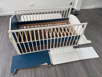 Dětská rostouci postýlka 140x70 včetně matrace a roštu