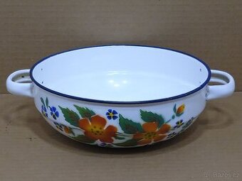 Retro smaltovaný lavor mísa TM s ušima 21cm