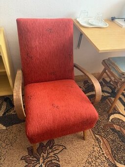 Retro křeslo Halabala,velmi dobry stav 2 ks