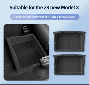 Plastové schranky pod přední sedadla Tesla X 2023 a výš