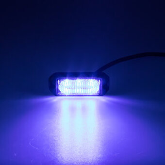 SLIM výstražné LED světlo vnější, modré, 12-24V, ECE R65