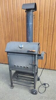 Gril na dřevo i uhlí, kámen, rošt,rožeň, lorna