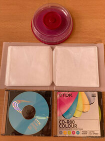 CD a DVD prázdné, obaly na CD