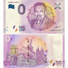 0 Euro Souvenir bankovka KAREL GOTT