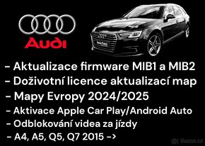 Aktializace MMI Audi Firmware + Licence + Mapy
