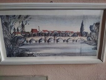 Obraz Písek litografie Ctirad Stehlík
