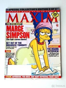 Časopis Maxim sběratelská rarita Marge Simpsonová duben 2004