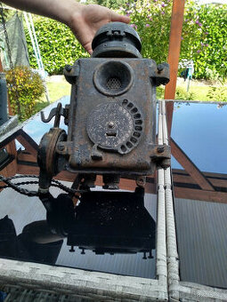 Nástěnný telefonní přístroj Bunker z let 1890-1904, velmi vz - 1