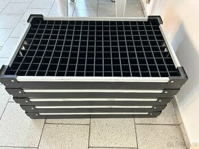 Box/přepravka s vyjímatelnými přihrádkami 87x54x9 cm, 5 ks