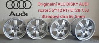 Originální ALU DISKY AUDI 5x112 R17 ET28 7,5J 8t0-601-025 b