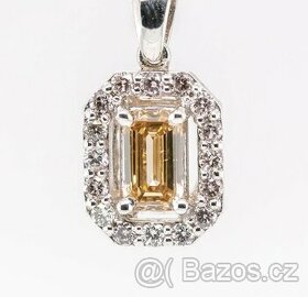 Krásný 14K přívěšek s diamanty 0,73ct - certifikát AIG