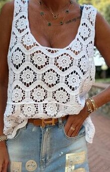 Boho krajkový top - S/M/L/XL