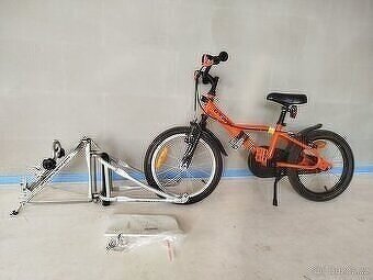 Tandem follow me + kolo Decathlon 16