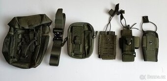 5x khaki army kapsičky a pouzdra s opaskem