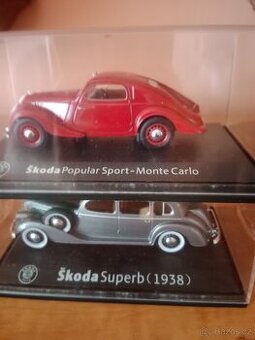 Modely autíček Škoda 1:43