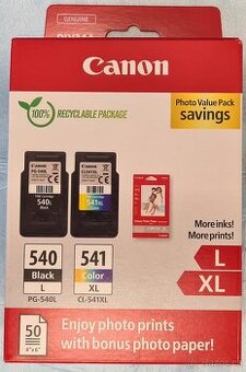 Canon PG-540L + CL-541XL + fotopapír GP-501
