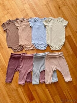 4x kalhoty H&M; 4x body Lupilu
