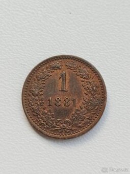 1 krejcar 1881 bz FJI RU