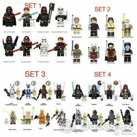 Rôzne figúrky Star Wars 4 (8ks) typ lego - nové