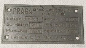 Výrobní štítky Praga ČKD