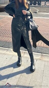 Koženkové sexy šaty vel. S - ZARA