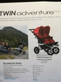 Outdoorový kočárek pro dvojčata TFK Adventure