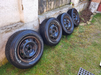 plechové disky 6Jx15 5x100 ET38 + pneu 195/65 r15