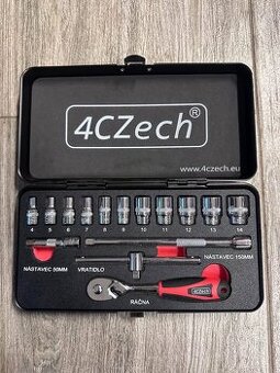 4CZech gola sada 1/4" 4-14mm ráčna 72 zubů, 15ks NOVÁ