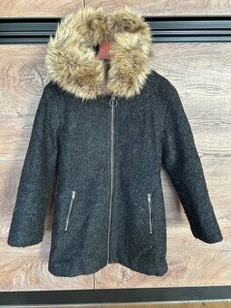 Dívčí vlněný kabátek s podšívkou, vel. 140