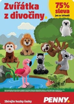 Penny Zvířátka z divočiny - plyšáci za body