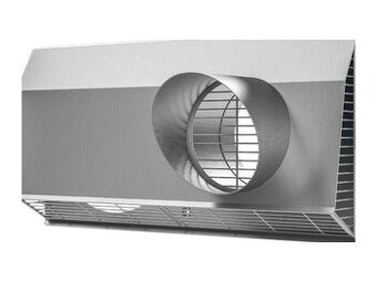 Kombinovaná nerezová fasádní mřížka rekuperace DN160