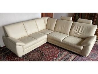 Luxusní moderní rohová kožená sedací souprava,2496