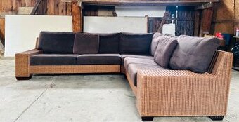 Krásná / Ratanová rohová sedací souprava