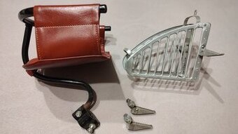 Dětské koženkové retro sedátko na kolo - dámský rám