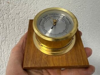 Mosazný lodní barometr Schatz MMB West Germany