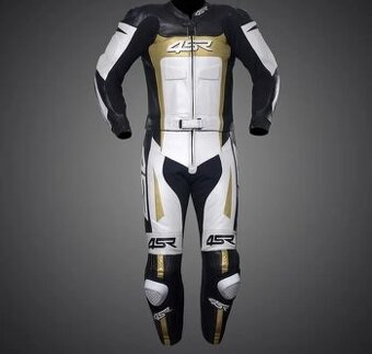 4SR Speed Gold-Pánská Dámská kožená moto kombinéza