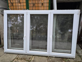 Plastová okna - dekor bílá/dřevo-třešen