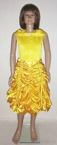 Karnevalový kostým PRINCEZNA BELLA žluté šaty 7 - 8 let