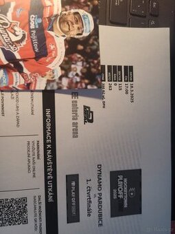 Vstupenka Dynamo Pardubice-ČB 18.3.25 1. čtvrtfinále