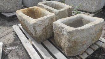 Pískovcová koryta, kamenné koryto, pískovcový žlab, 10 ks