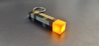 Minecraft torch klíčenka, svítílna - 1