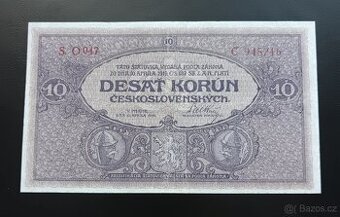 10kč 1919 nejvzácnější série - O