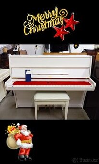 Bílé pianino Rösler/Petrof mod.109-Dovoz i na Štědrý den.