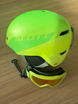 Dětská lyžařská přilba SCOTT+lyžařské brýle SCOTT - komplet