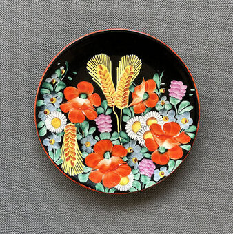 Kameninový závěsný talíř 19 cm, K. Kuneš Klenčí