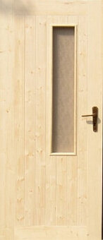 💥Smrkové palubkové dveře  1/3 sklo - nové