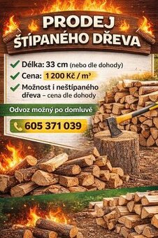 Štipané palivové dřevo