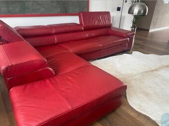 Prodám luxusní koženou rohovou sedací soupravu